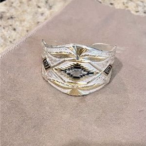 Vintage Montana silver Aztec cuff bracelet. Great condition